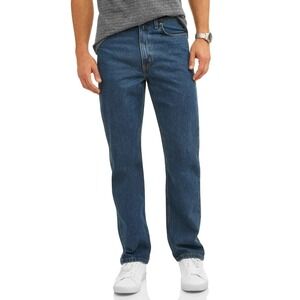 George Mens Relaxed Fit Medium Wash Medium Rise Jeans Medium Wash Size 38 x 32